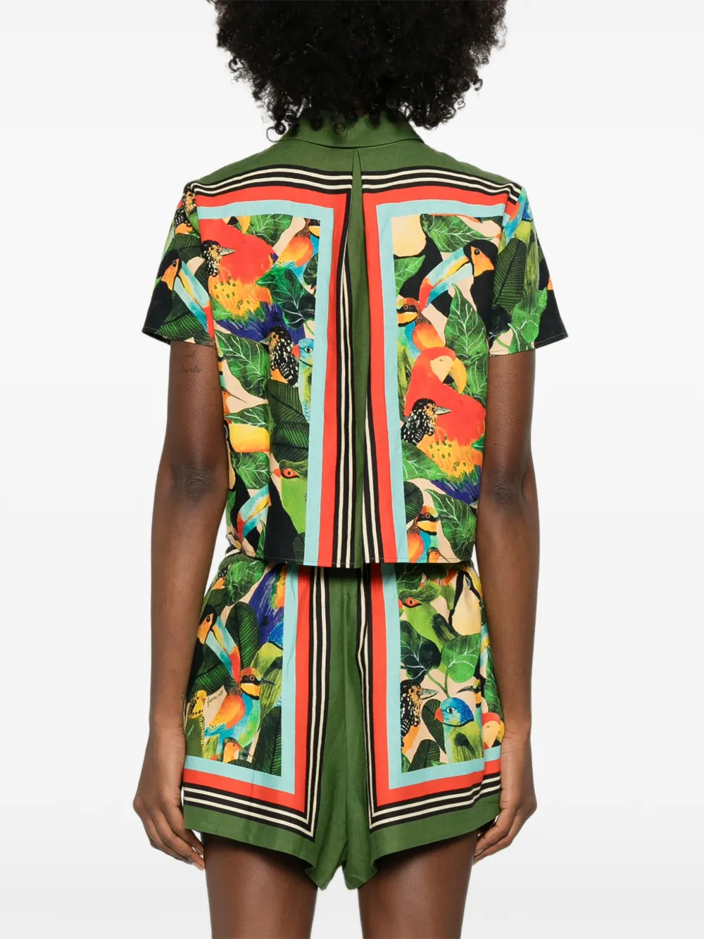 Toucan-Print Short-Sleeve Shirt