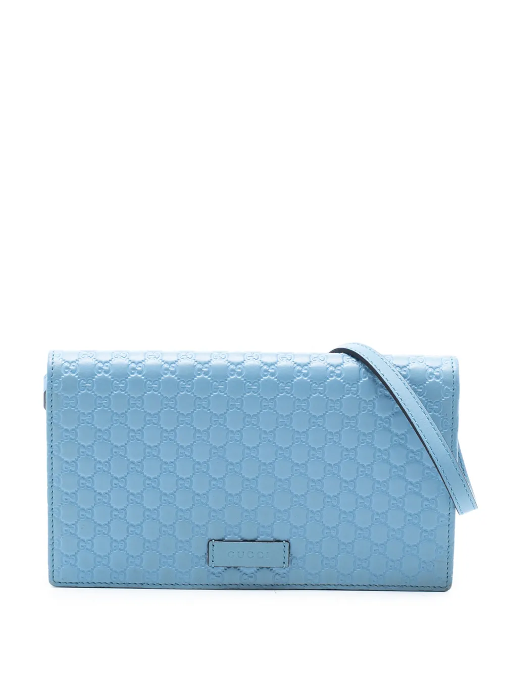 Gucci Pre-Owned 2000-2015 Microguccissima Wallet on Strap crossbody bag - Blu