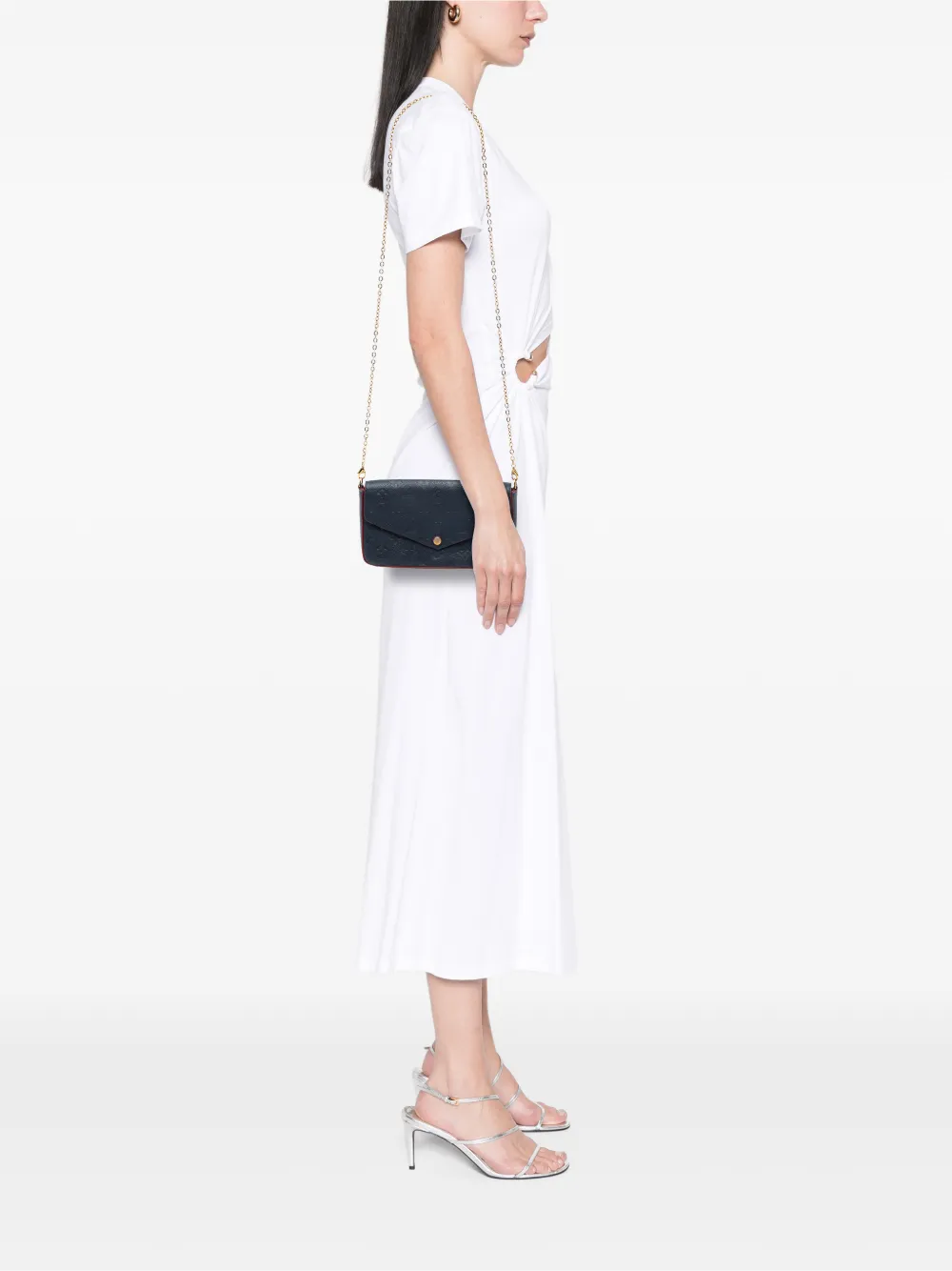 Louis Vuitton Pre-Owned 2017 Monogram Empreinte Pochette Felicie crossbody bag - Blu