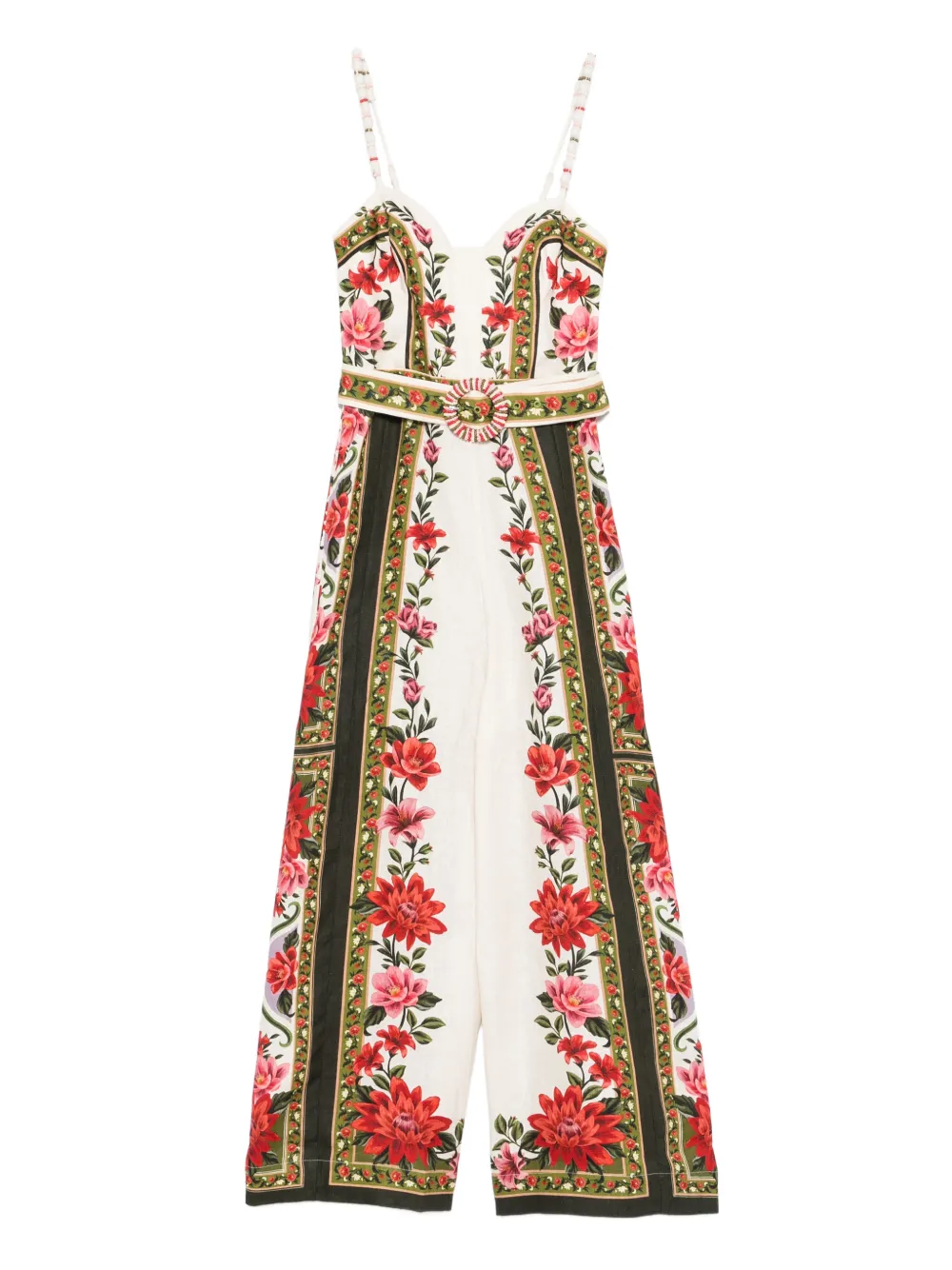 FARM Rio floral belted jumpsuit - Toni neutri