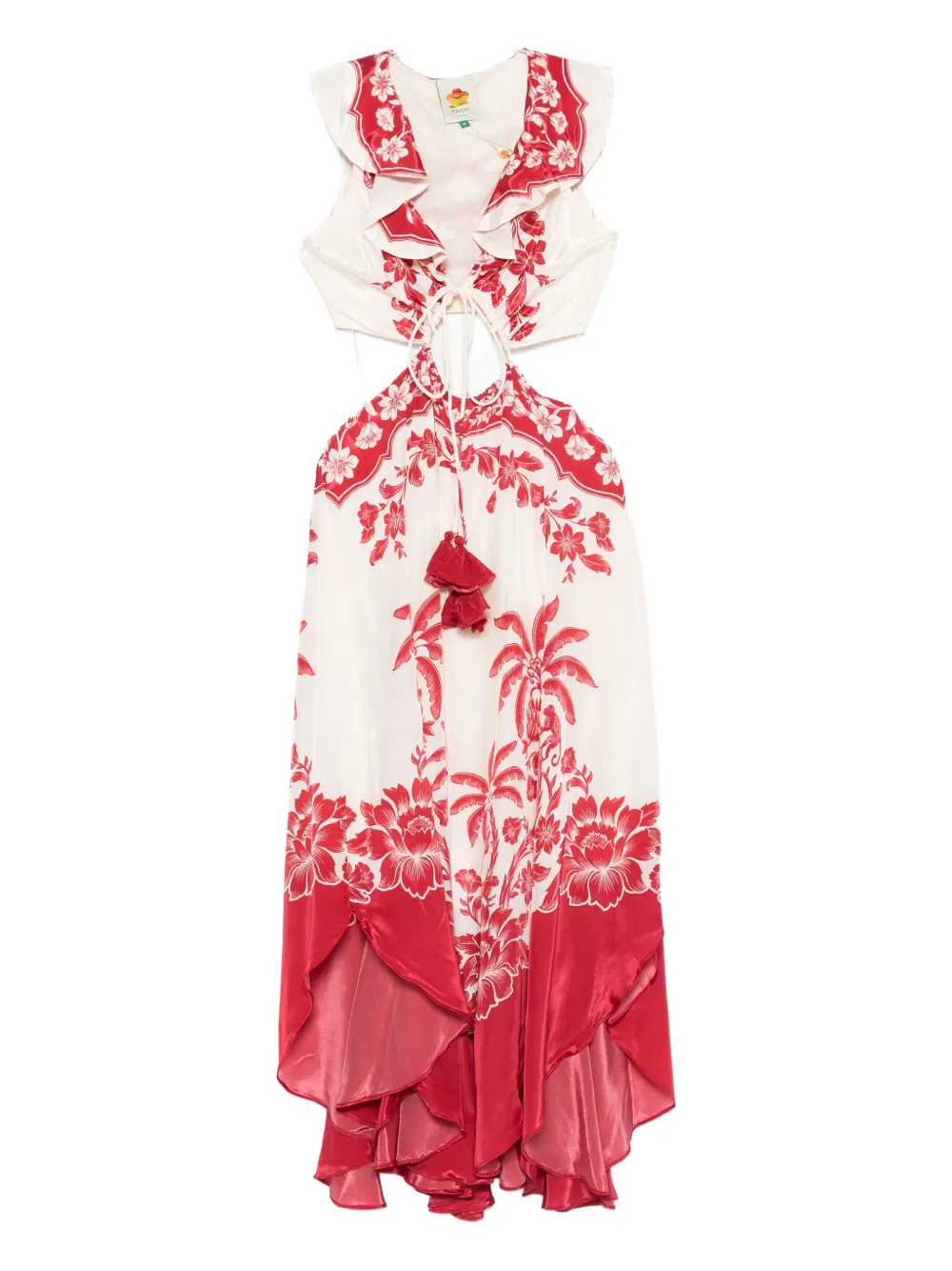 FARM Rio floral ruffled dress - Toni neutri