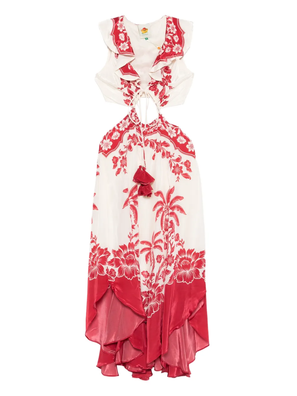 FARM Rio floral ruffled dress - Toni neutri