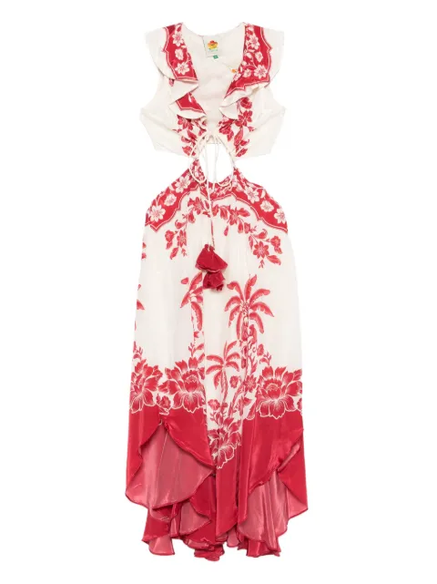 FARM Rio floral ruffled dress