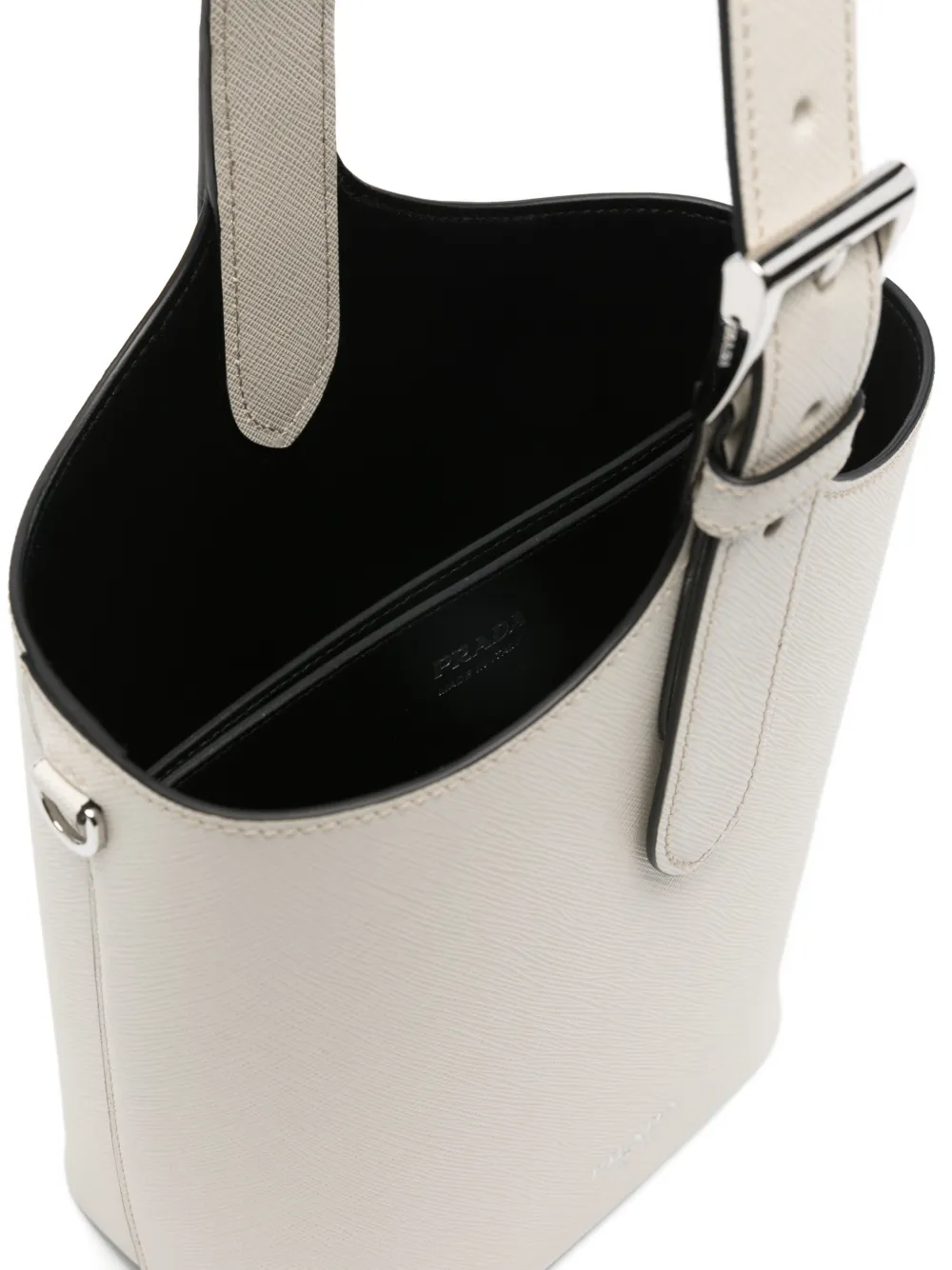 Prada Bucket-tas met logoprint Beige