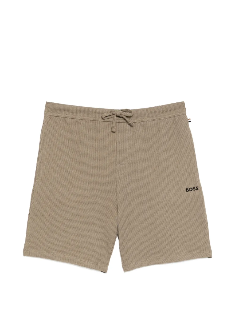 BOSS Shorts mit Logo-Stickerei - Nude