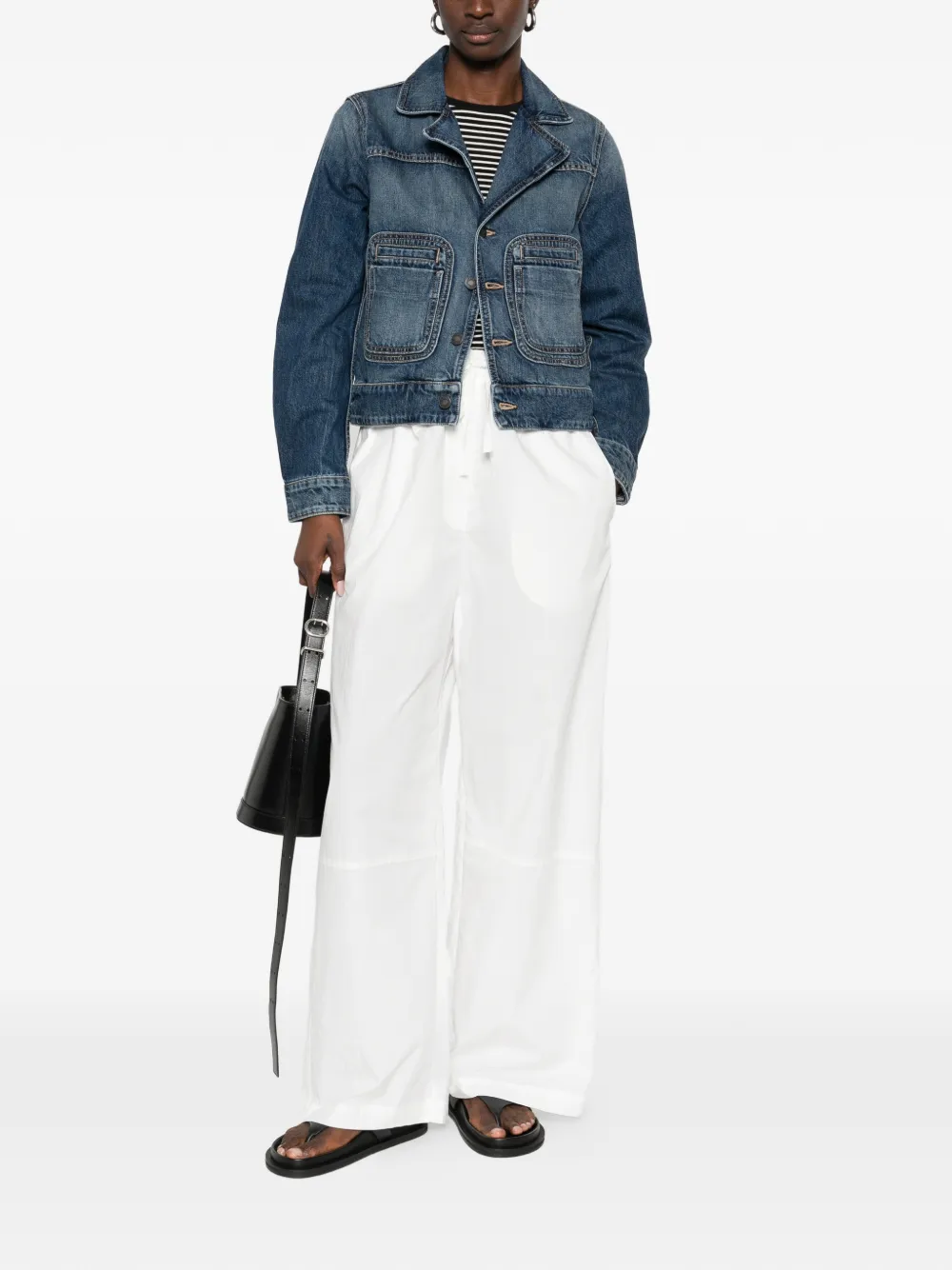 Nili Lotan Patch-pocket Denim Jacket - Blue 