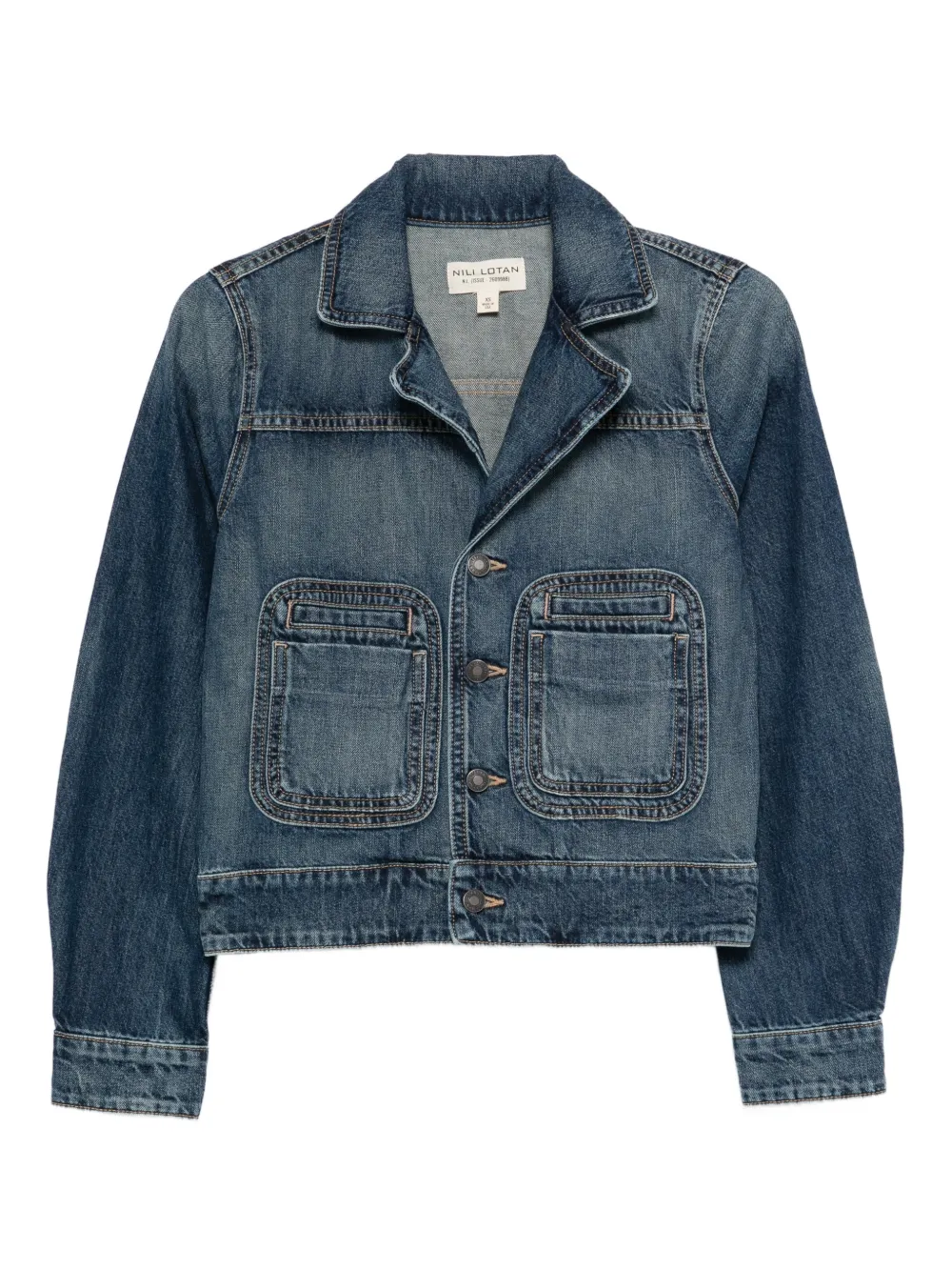 Nili Lotan patch-pocket denim jacket - Blu
