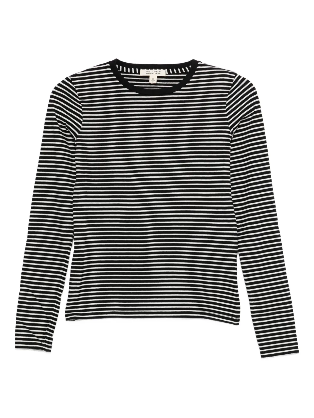 Nili Lotan striped-pattern T-shirt - Nero