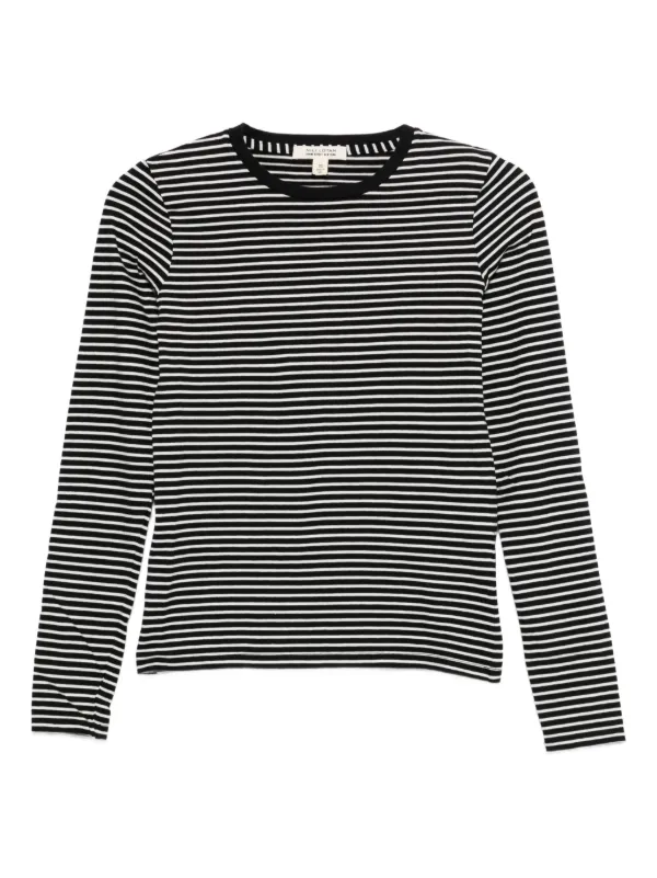 Nili Lotan Striped-pattern T-shirt in Black