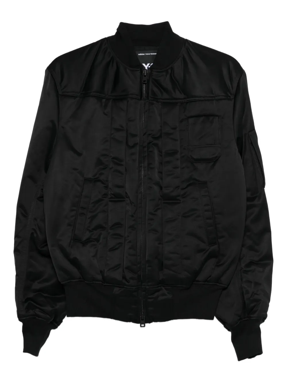 Y-3 logo-print bomber jacket - Nero