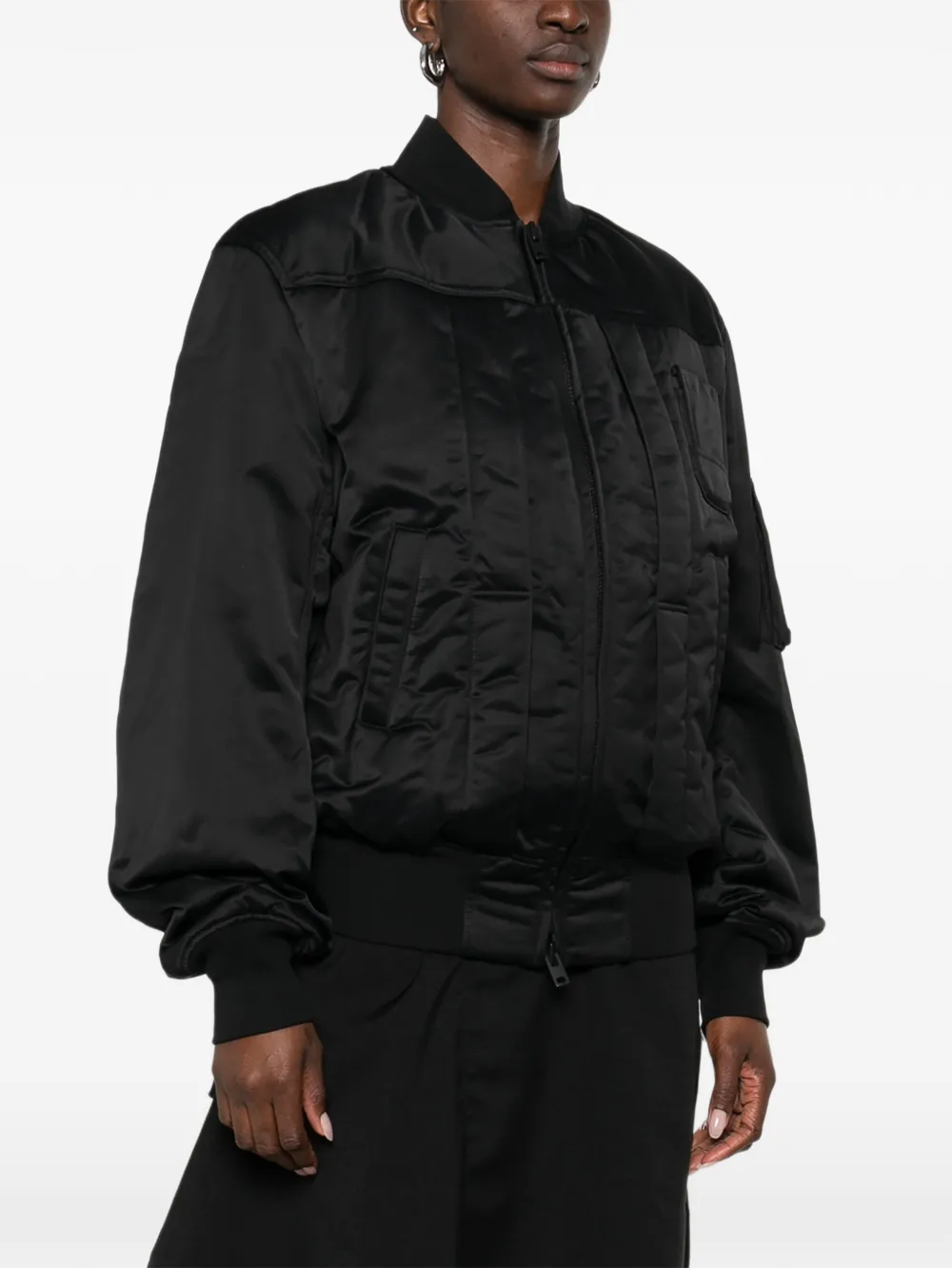  Y-3 Logo-print Bomber Jacket - Black 