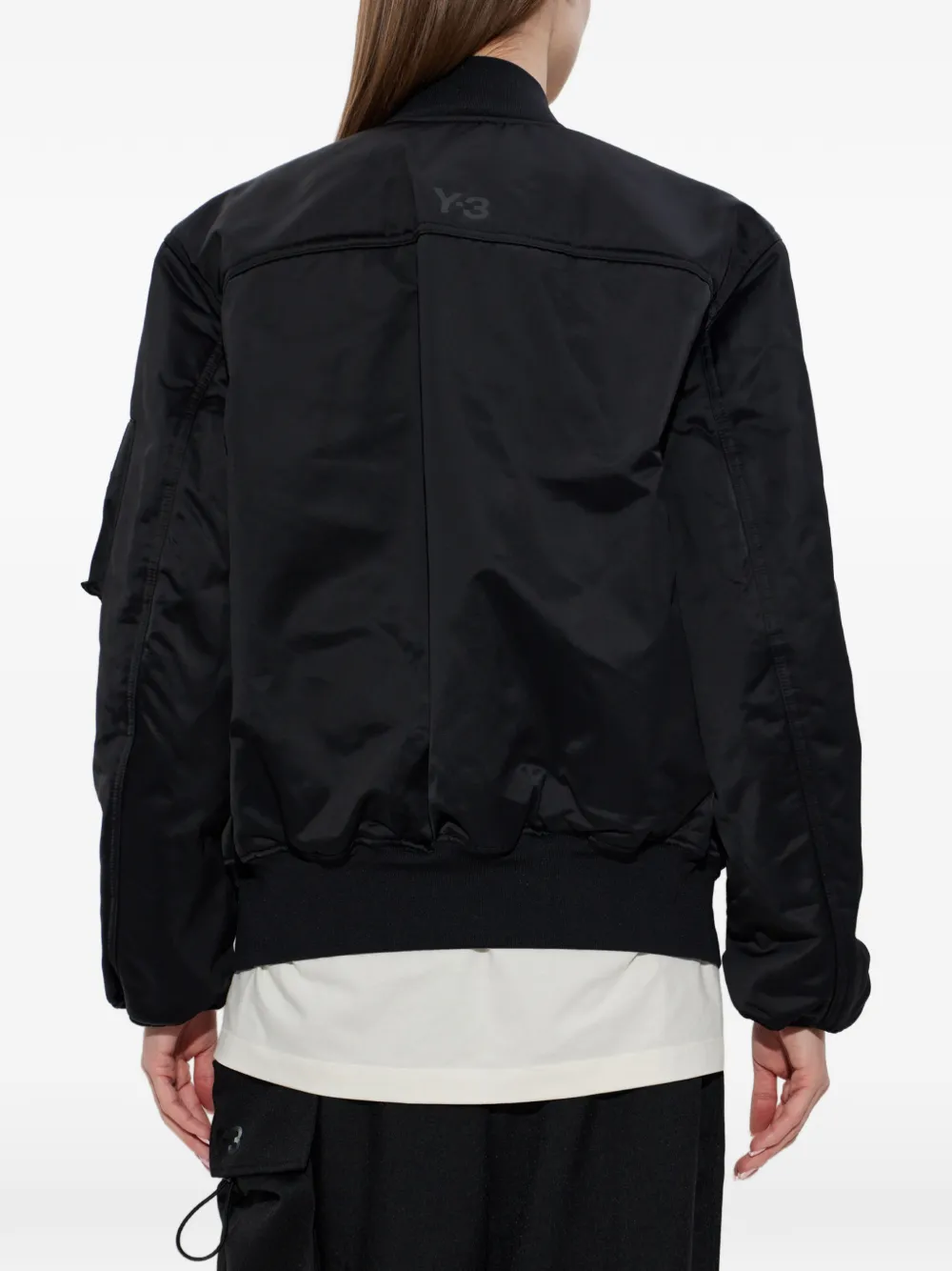 Y-3 Bomberjack met logoprint Zwart