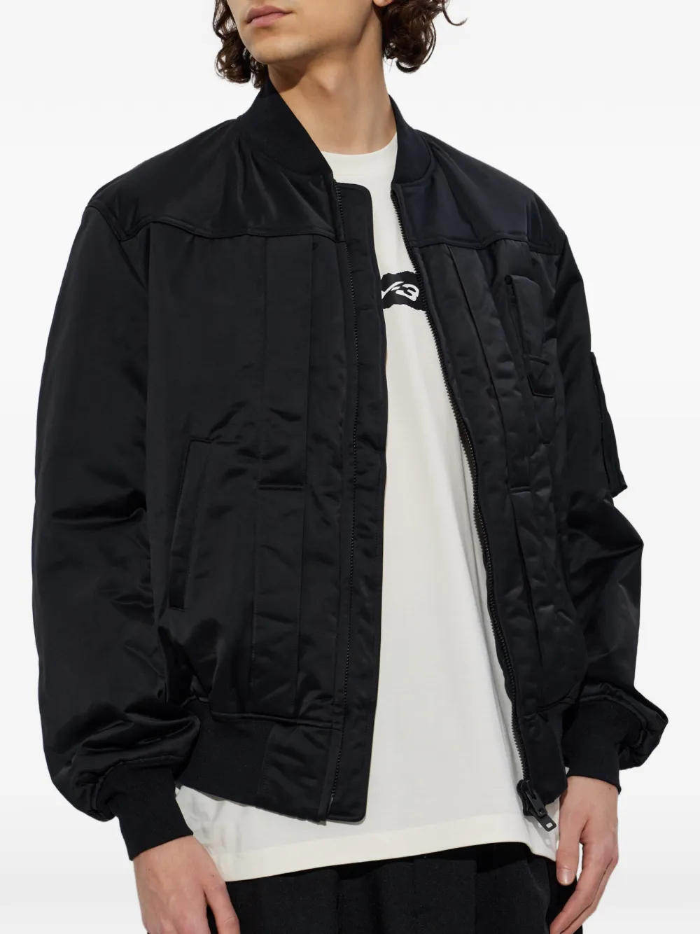 Y-3 Bomberjack met logoprint Zwart