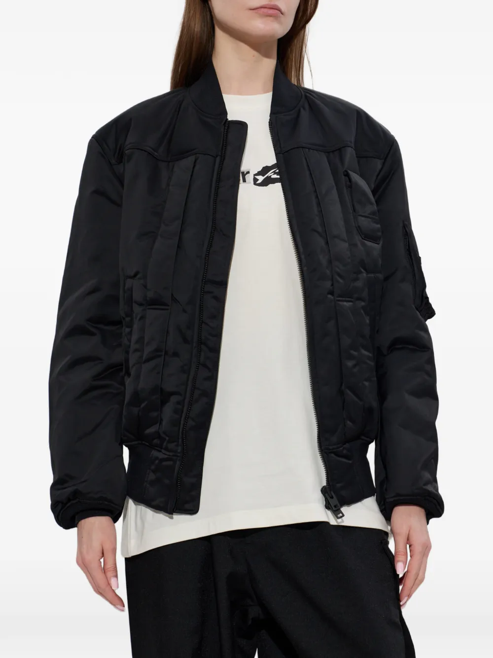 Y-3 Bomberjack met logoprint Zwart