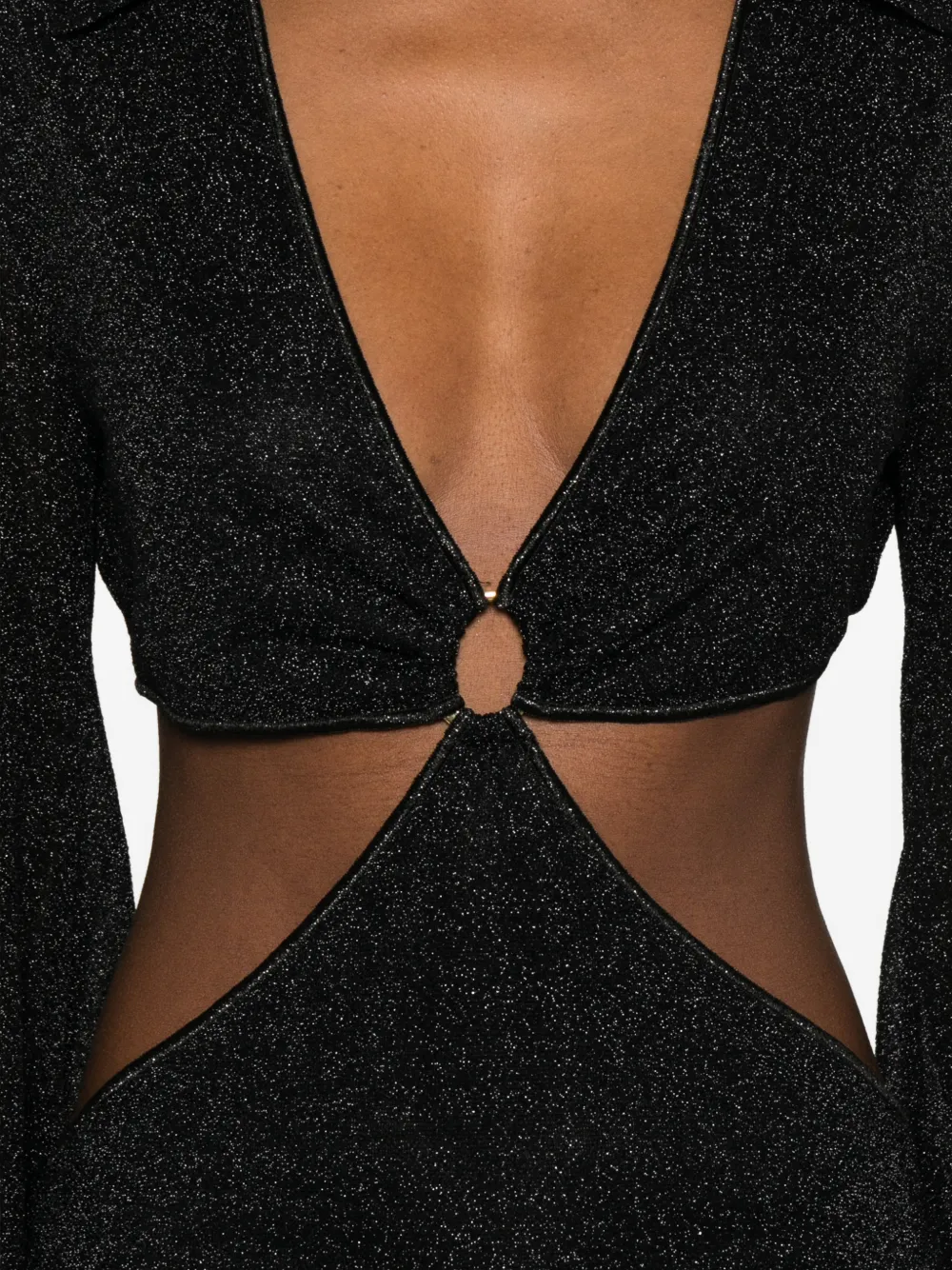 Oséree Maxi-jurk met uitgesneden ring Zwart