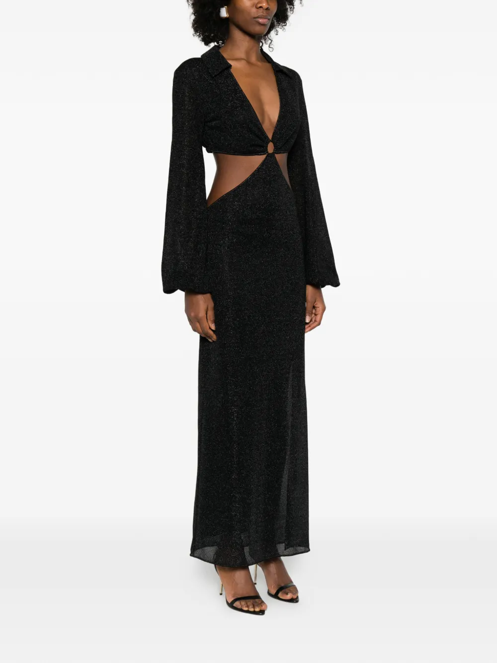  Oséree Cutout Ring Maxi Dress - Black 