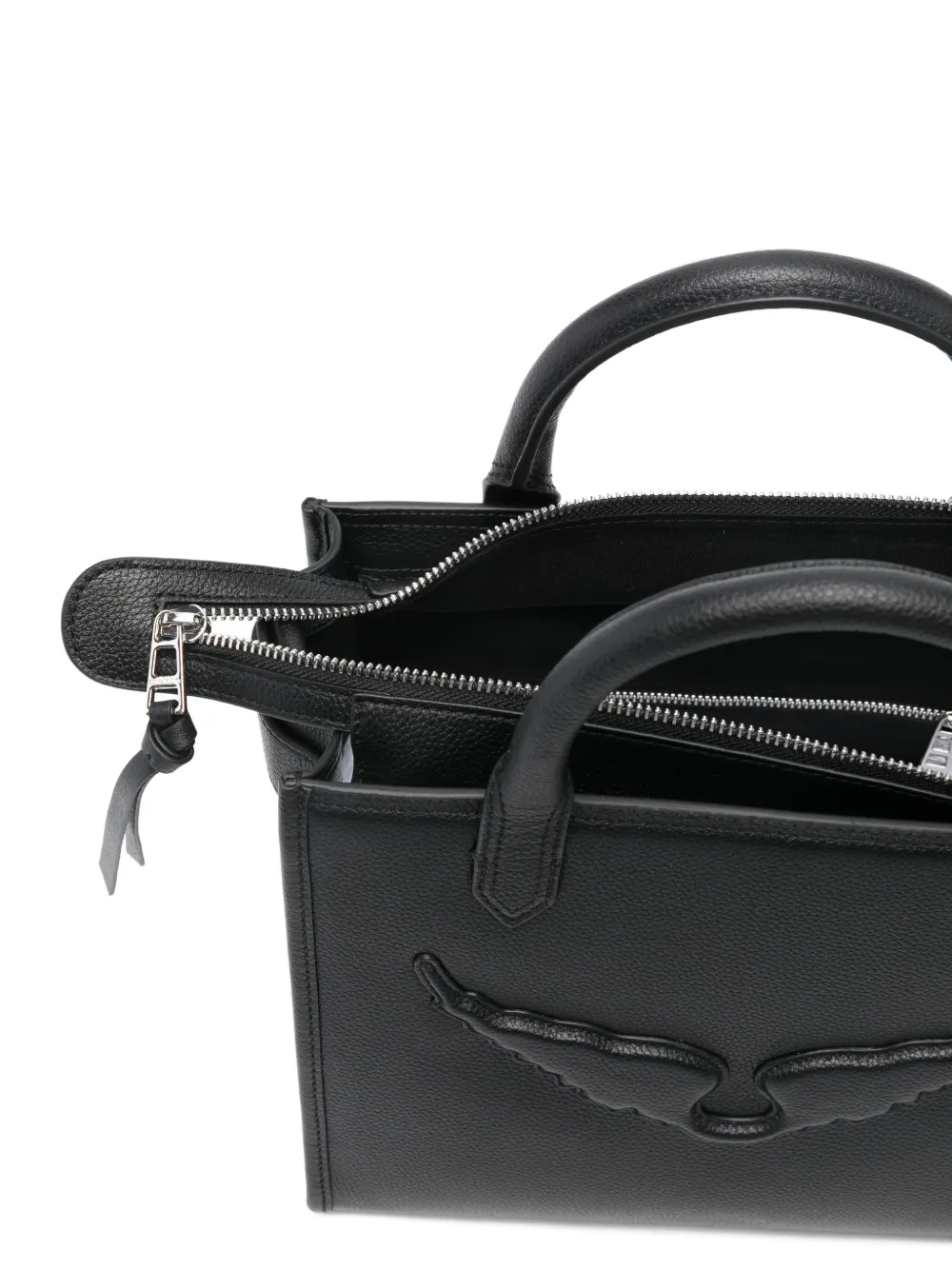 Zadig&Voltaire XS Angel shopper met vleugelapplicatie Zwart
