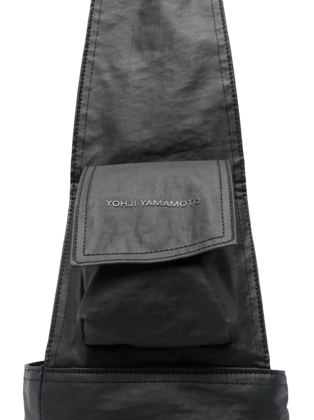 Y-3 Newspaper grote shopper met klepzak Zwart