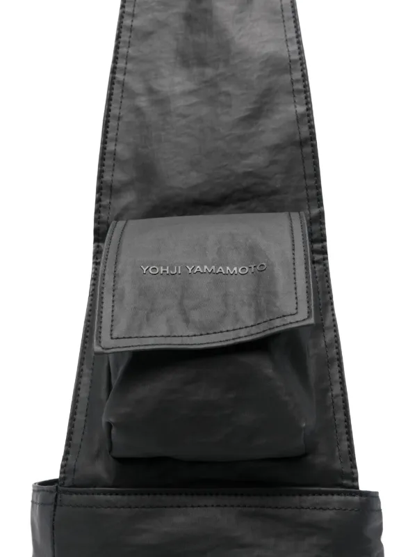 Y-3 Large Newspaper flap-pocket Tote Bag | Black | FARFETCH