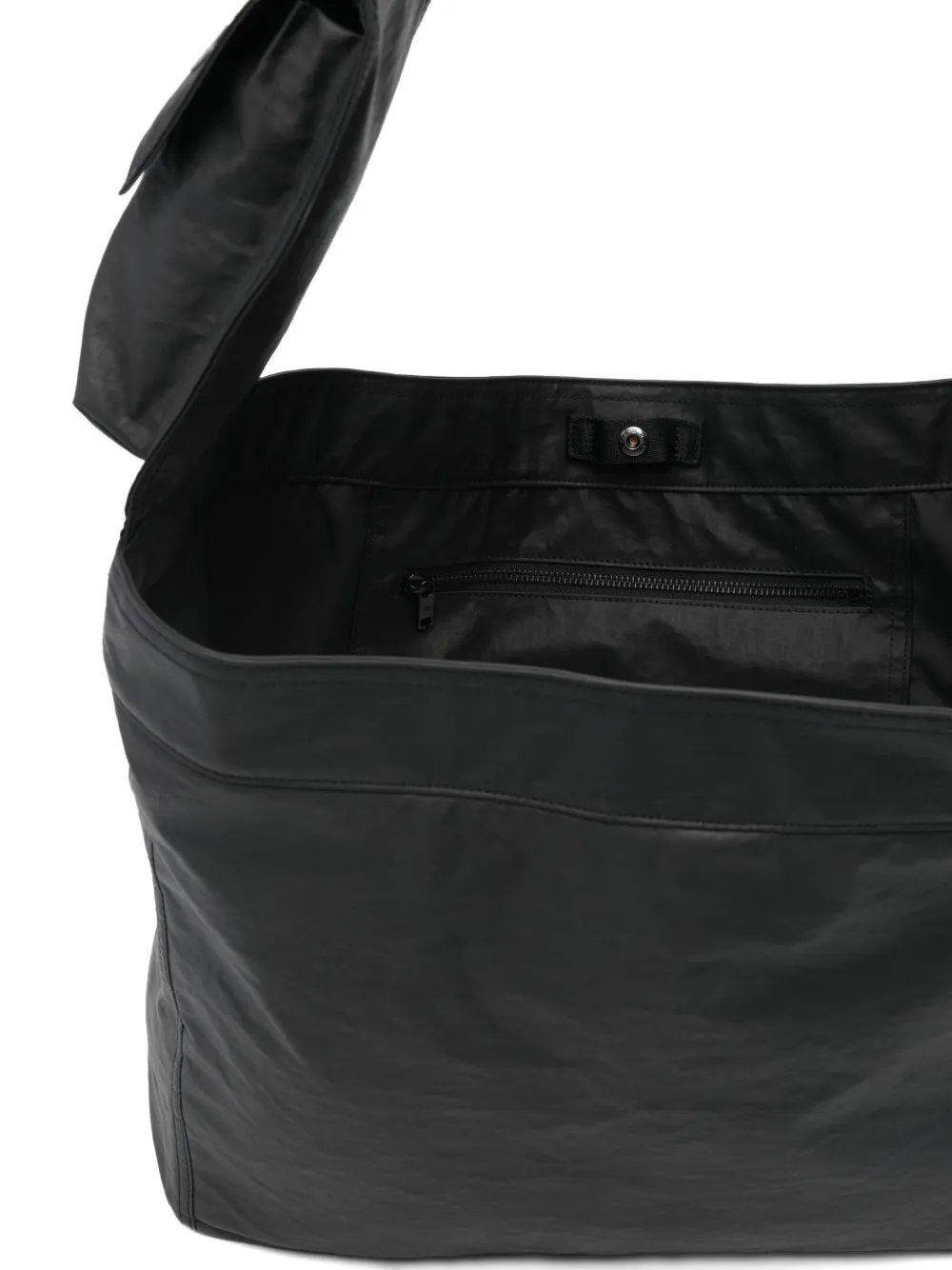Y-3 Newspaper grote shopper met klepzak Zwart