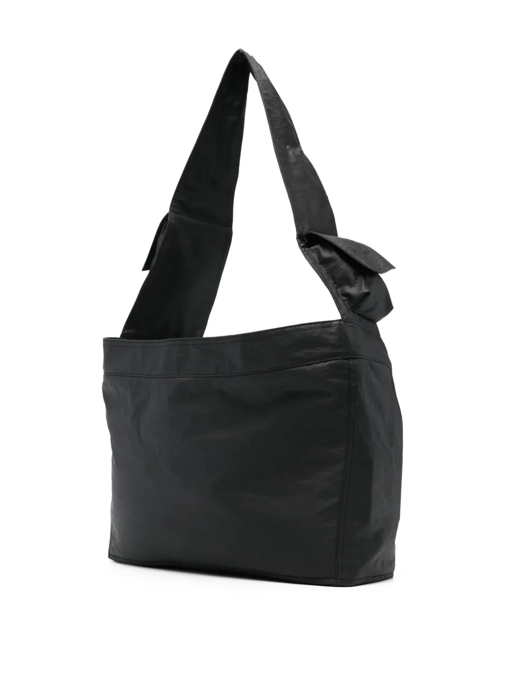Y-3 Newspaper grote shopper met klepzak Zwart