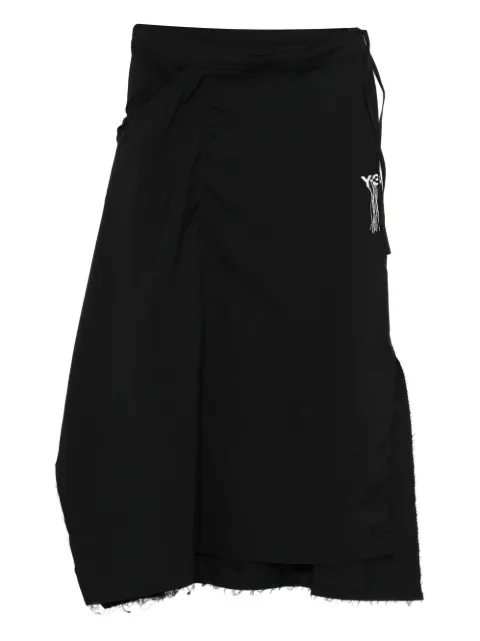 Y-3 falda midi con logo bordado