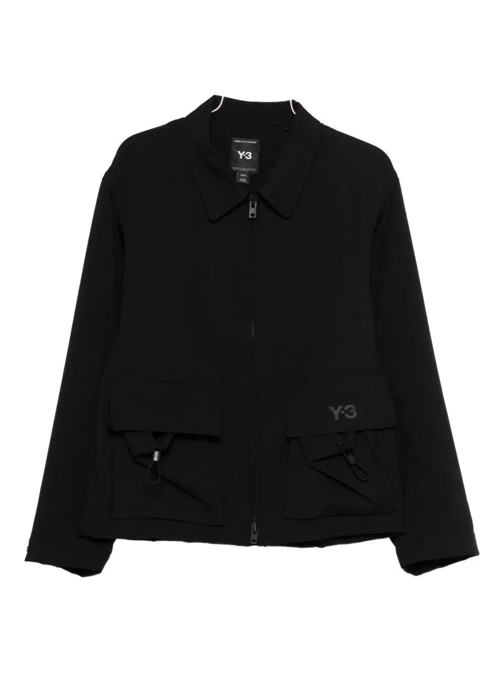 Y-3 logo-print bomber jacket - Nero