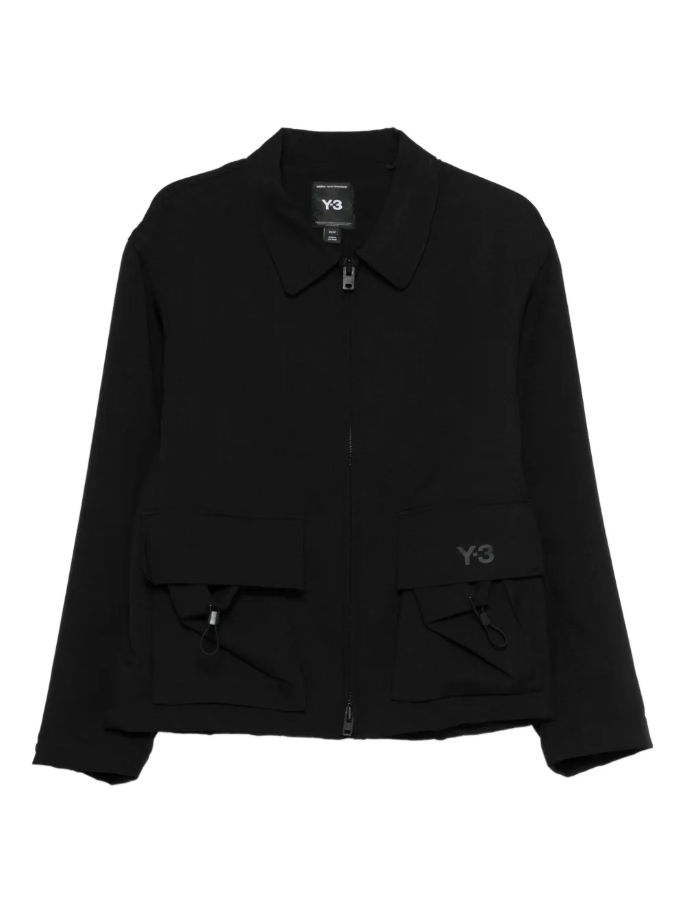 Y-3 logo-print bomber jacket - Schwarz