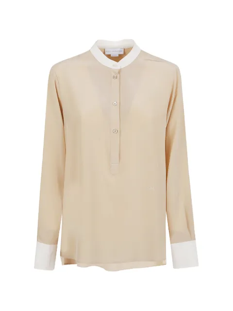 Stella McCartney contrast-panel long-sleeve blouse 