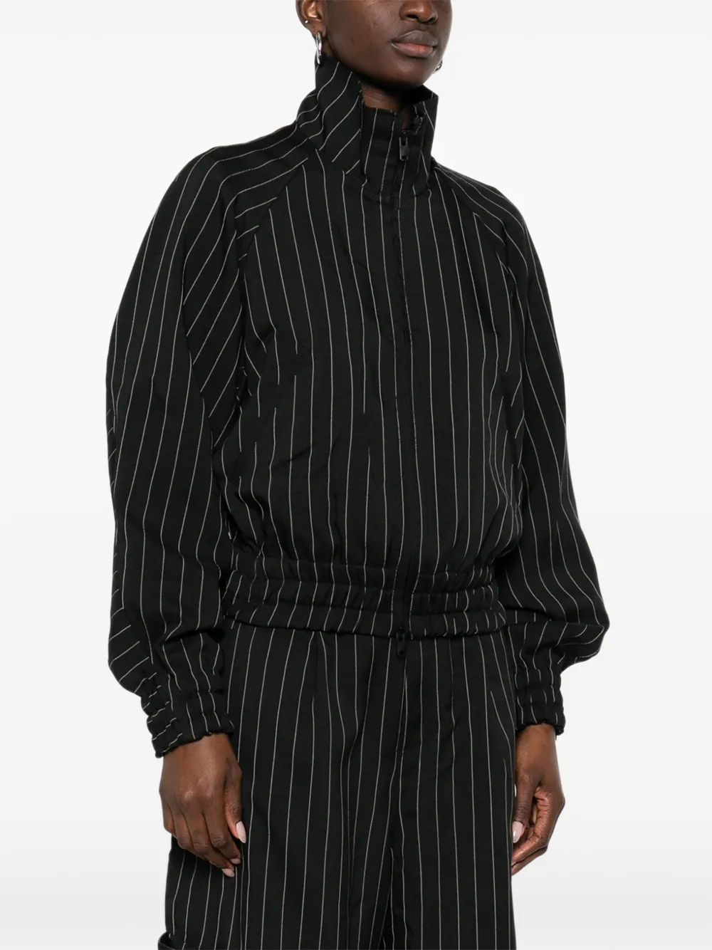  Y-3 Stripe-pattern Bomber Jacket - Black 