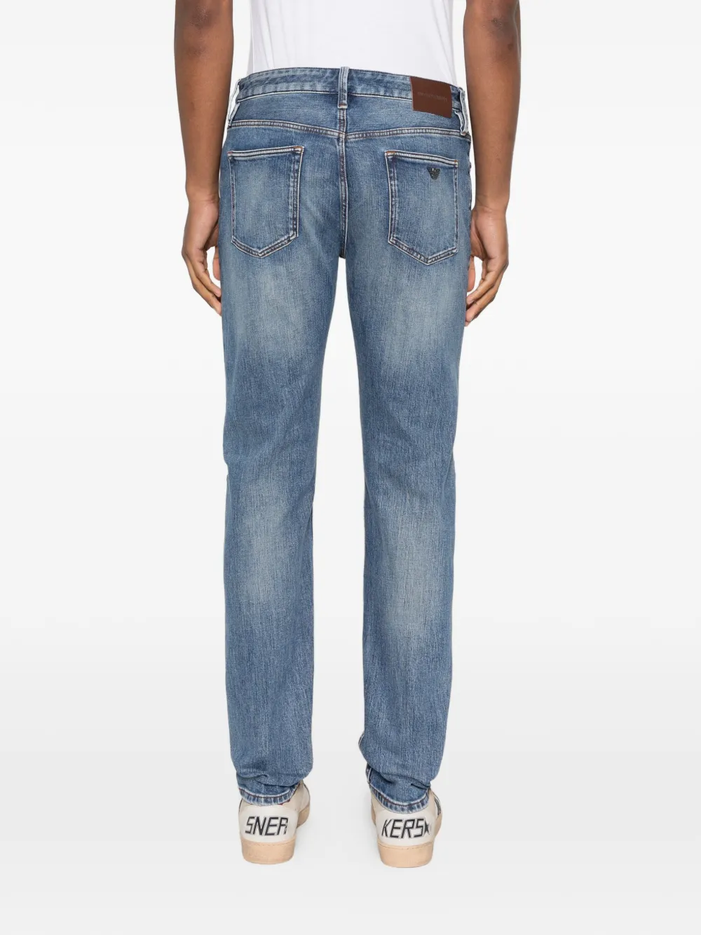 Emporio Armani Jeans met logoplakkaat Blauw