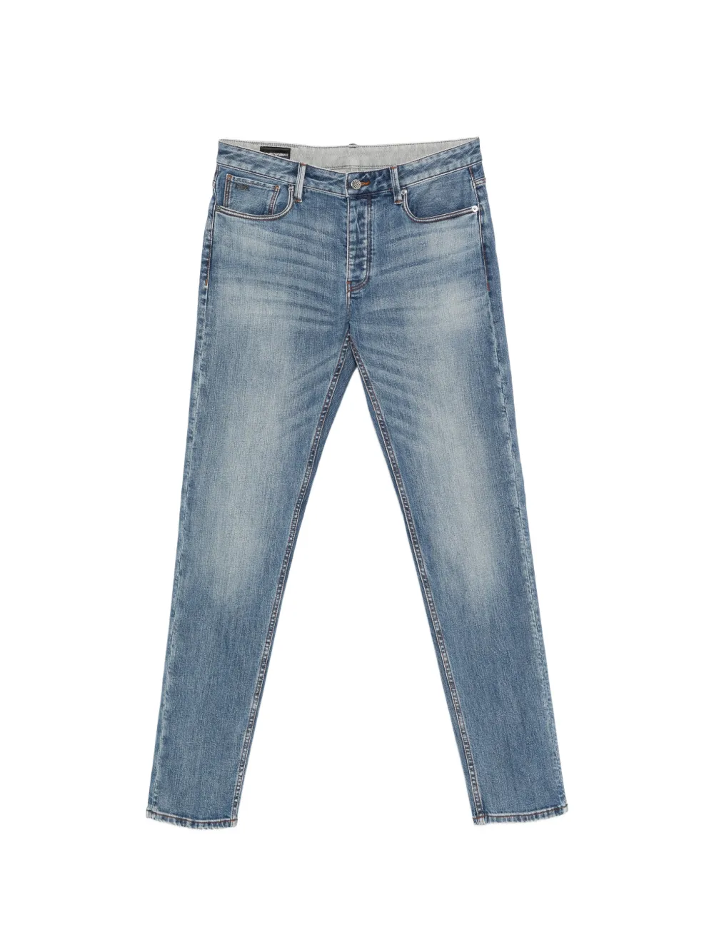 Emporio Armani logo-plaque jeans - Blu