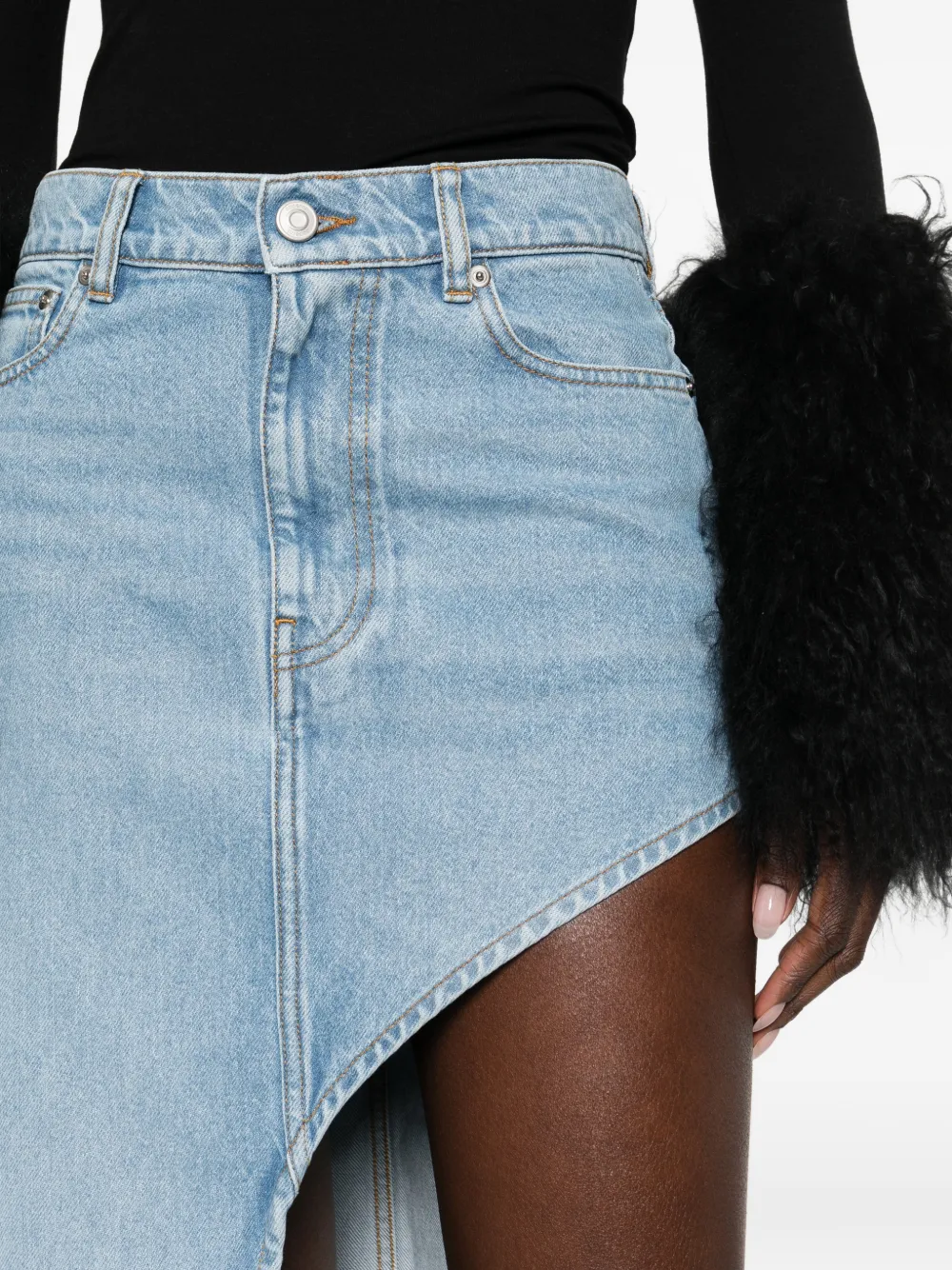 Coperni Asymmetrische rok met vlak Blauw