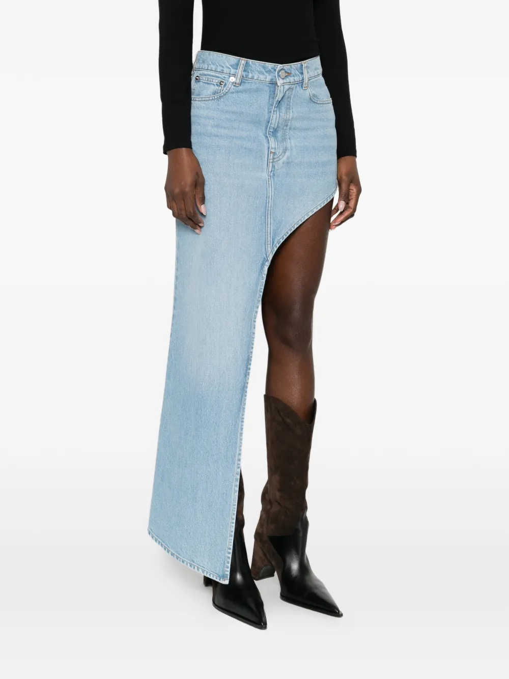  Coperni Asymmetric Panel Skirt - Blue 