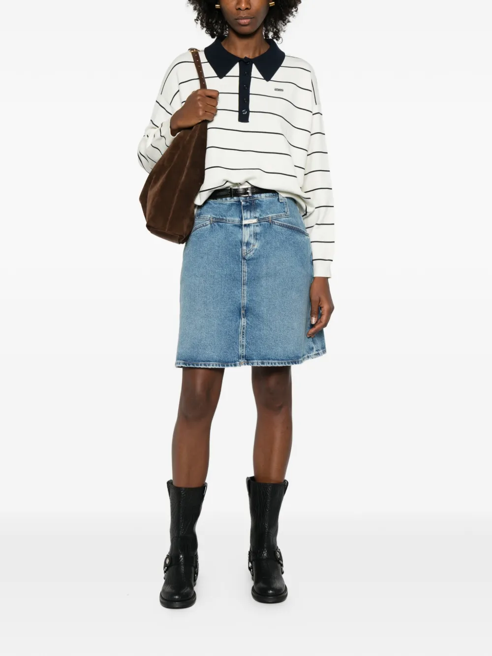 Gestuz GZtaige striped polo top - Wit