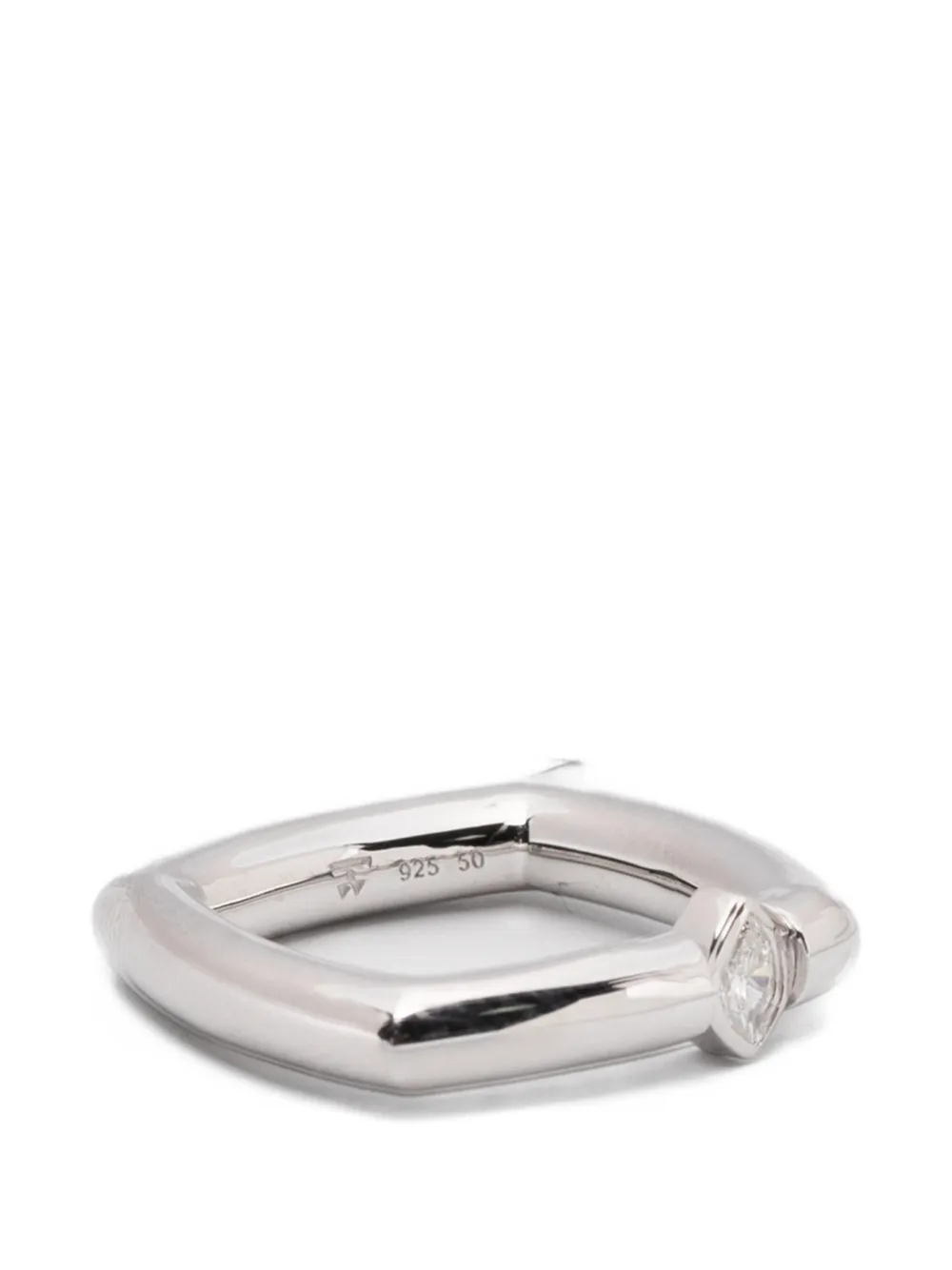 Tom Wood Frame Slim Ring In Silver