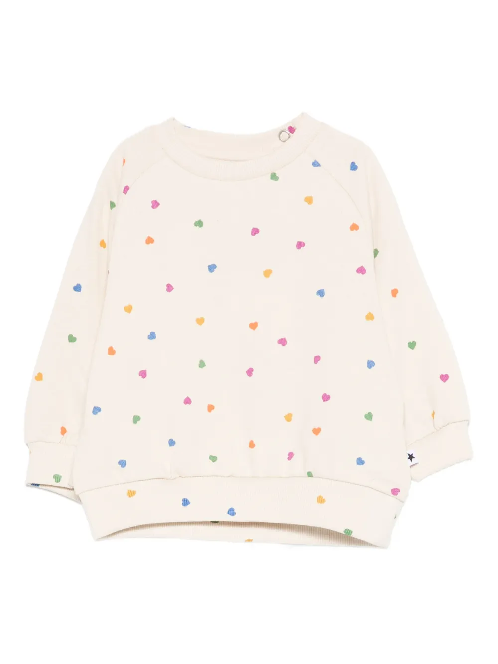 Molo Disc heart-print sweatshirt - Toni neutri