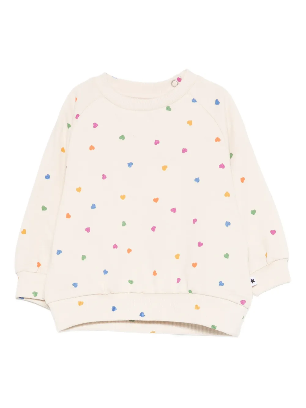  Molo Disc Heart-print Sweatshirt - Neutrals 