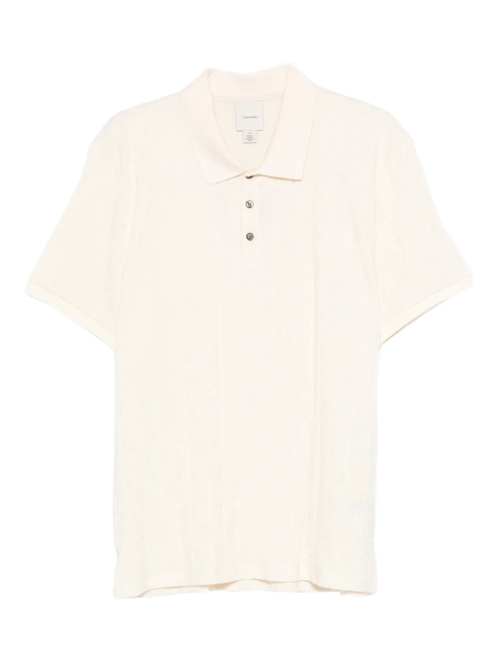 Calvin Klein logo-jacquard polo shirt - Nude