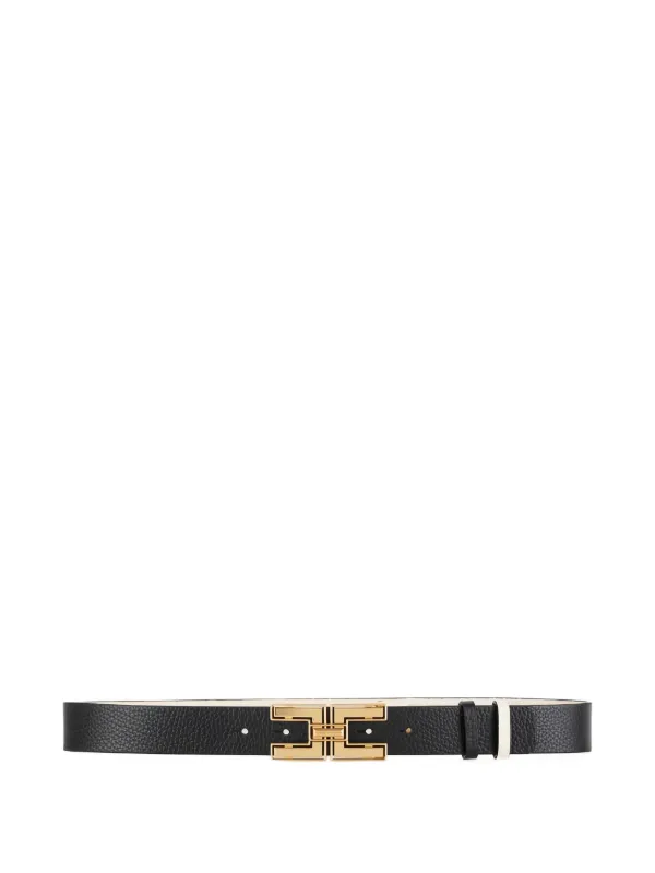 【最終お値下げ】ELISABETTA FRANCHI ブラック　ゴールドバックル Elisabetta Franchi ダブルフェイス レザーベルト | ブラック