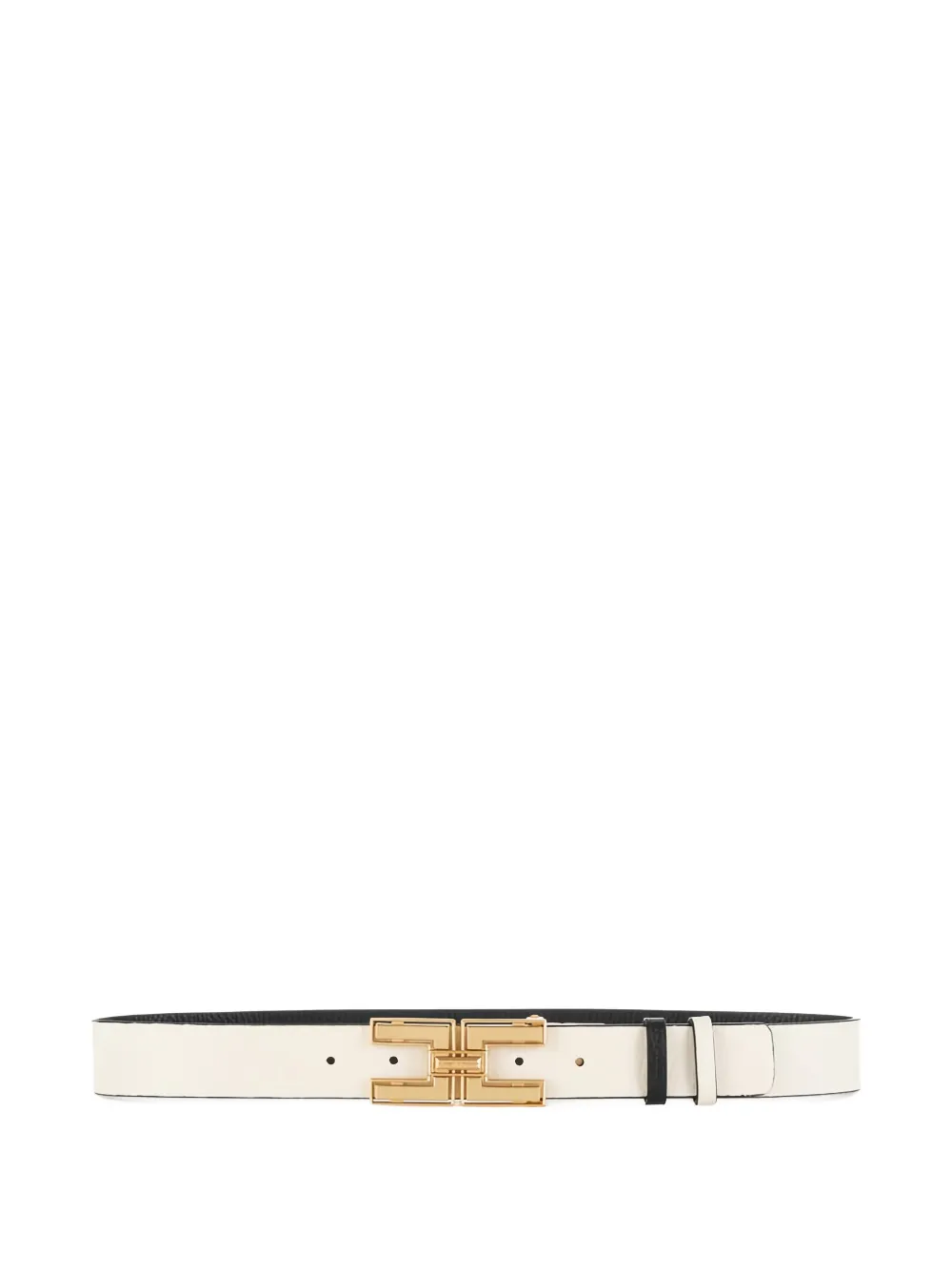 Two-Tone Logo Buckle Belt