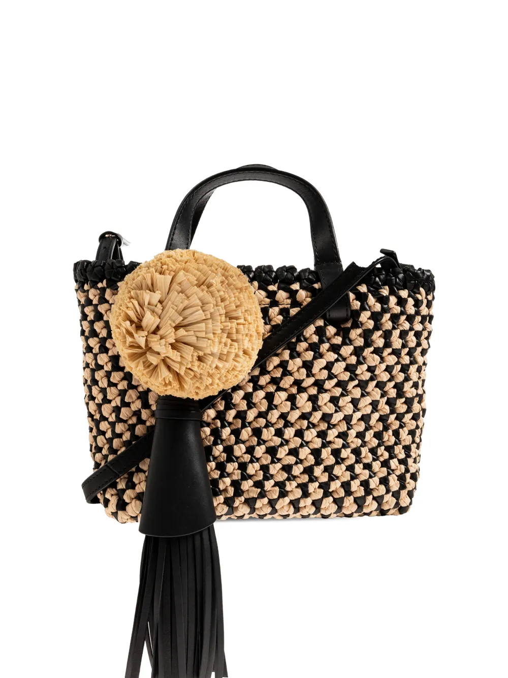 Ulla Johnson Lali geweven shopper Zwart