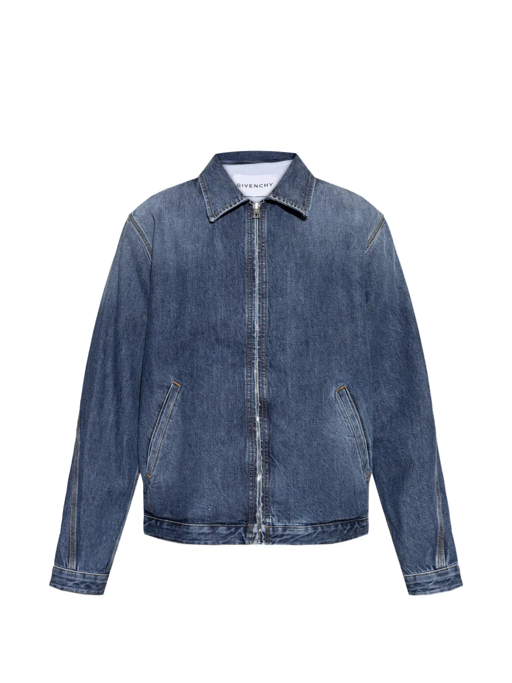 Givenchy zip-up cotton jacket - Blu