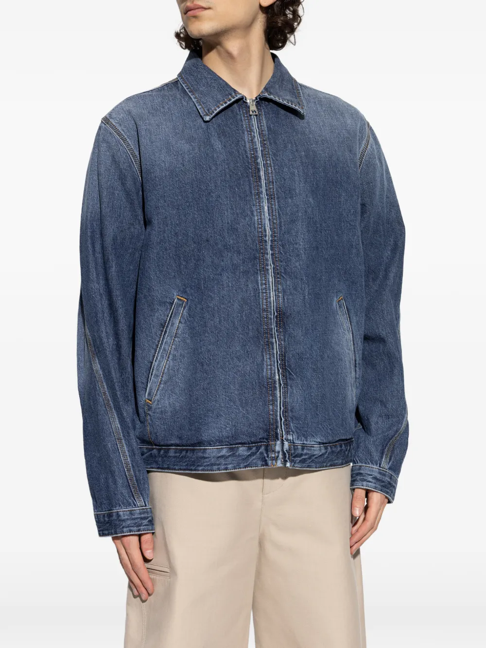  Givenchy Zip-up Cotton Jacket - Blue 
