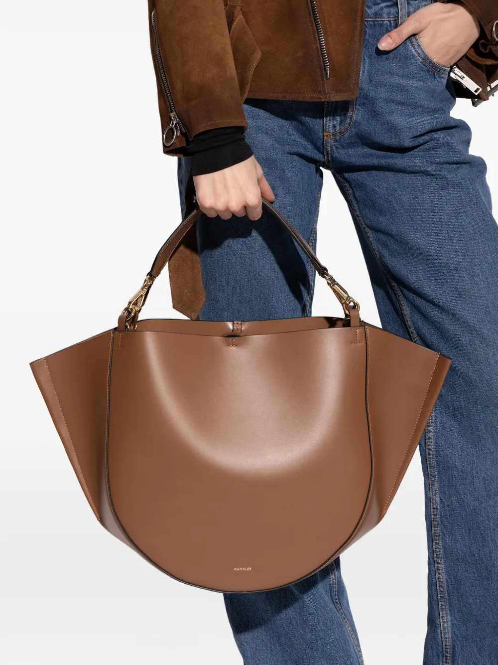 Wandler Hortensia shopper Bruin