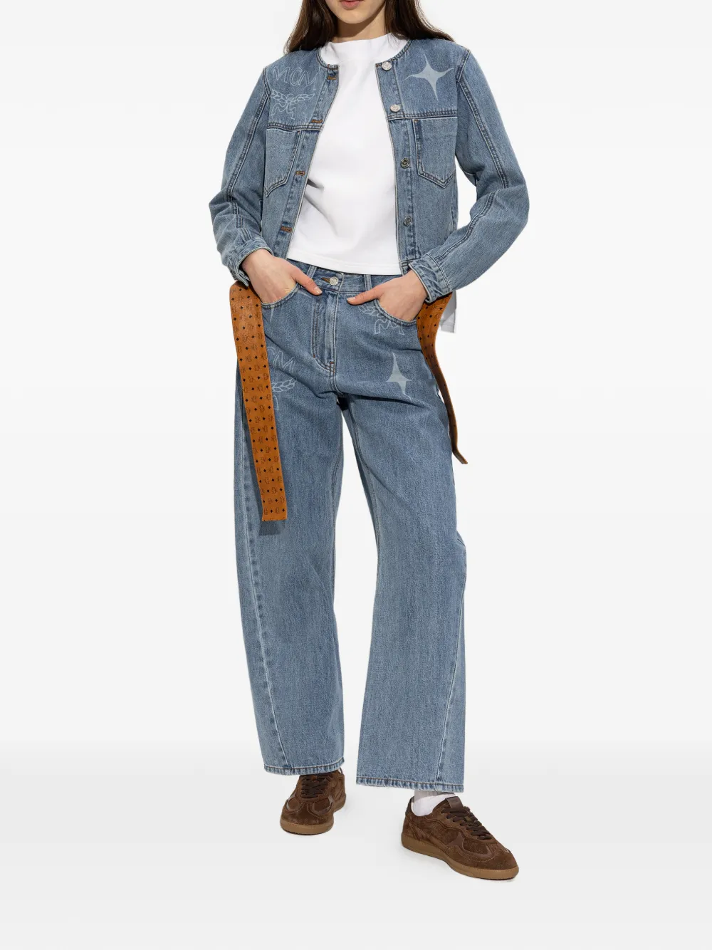 ALOHAS TB.490 suède sneakers met vlakken Bruin