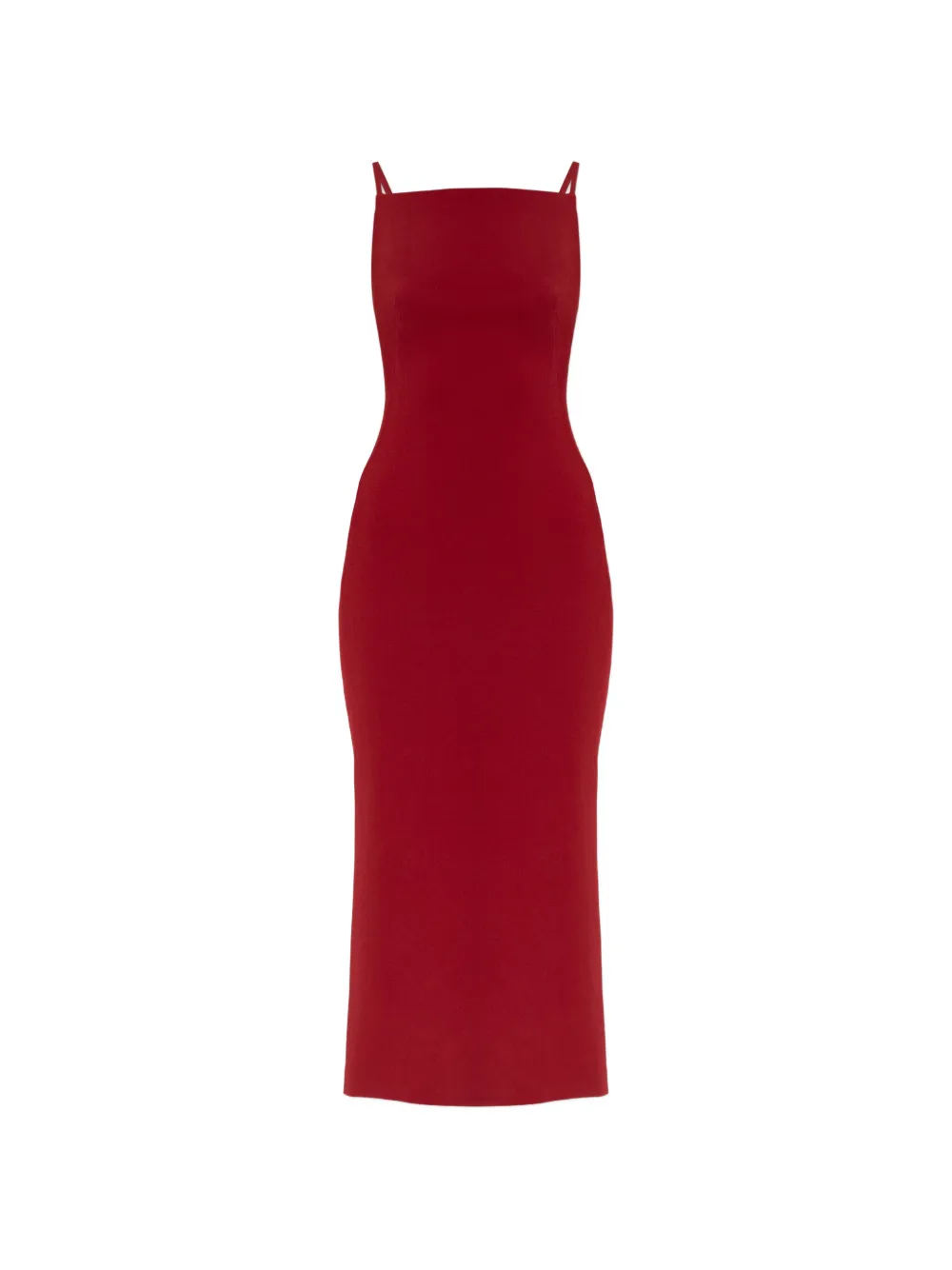 Givenchy square-neck midi dress - Rosso