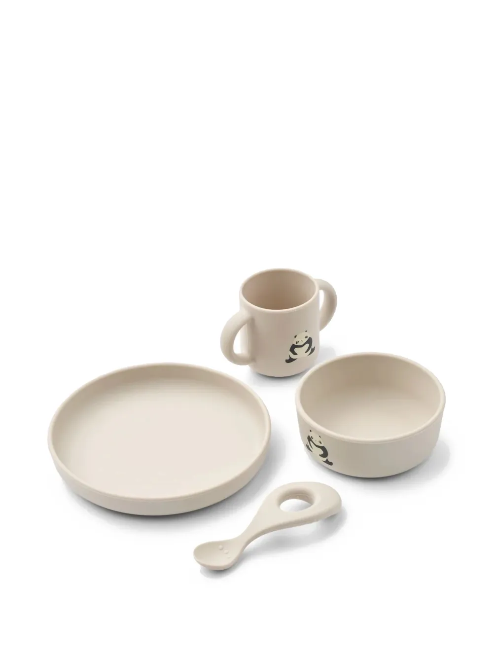 Liewood Vivi panda-print tableware set - Weiß