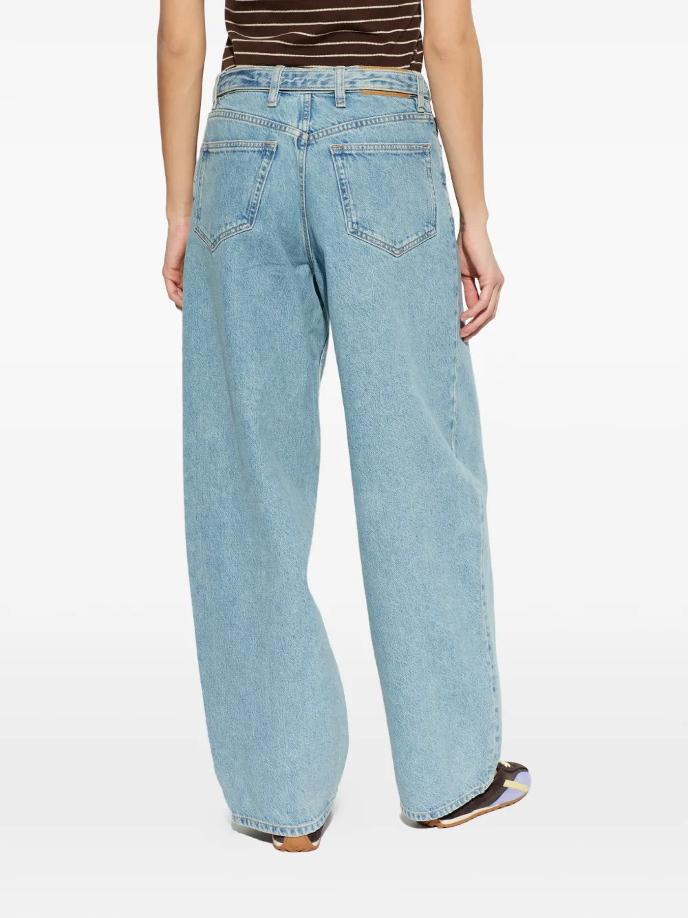 SAMSOE Saharper denim jeans met ceintuur Blauw