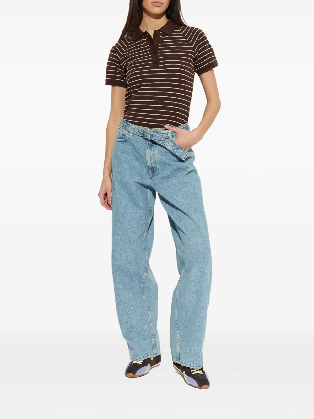  Samsoe Samsoe Saharper Belted Denim Jeans - Blue 